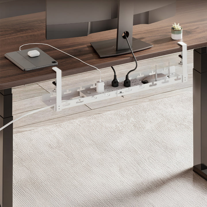 Maclean organizator de cabluri sub birou, sarcina max. 5kg, max. 728mm, alb, MC-103 W
