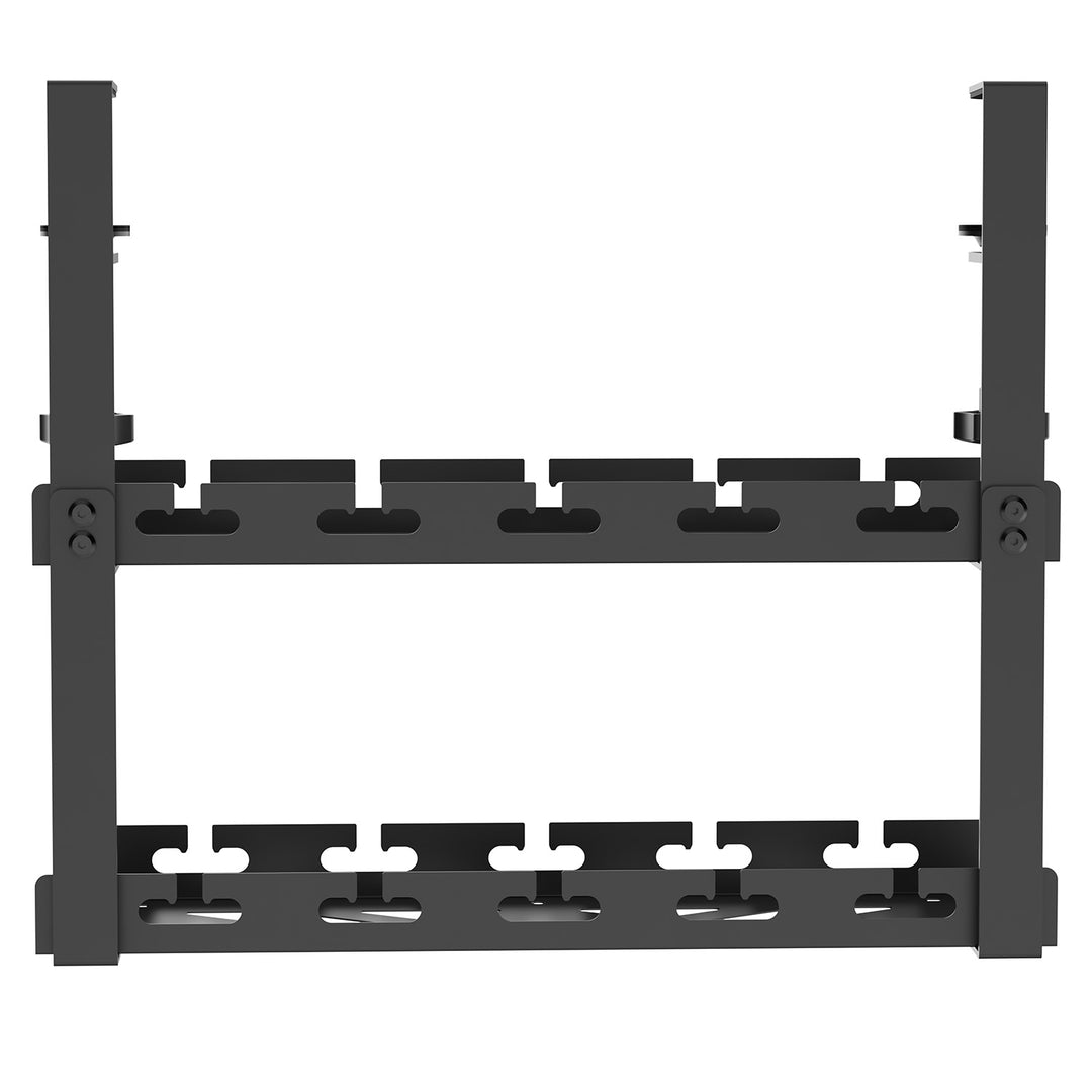 Maclean organizator de cabluri sub birou, sarcina max. 5kg, 2 nivele, negru, MC-104 B