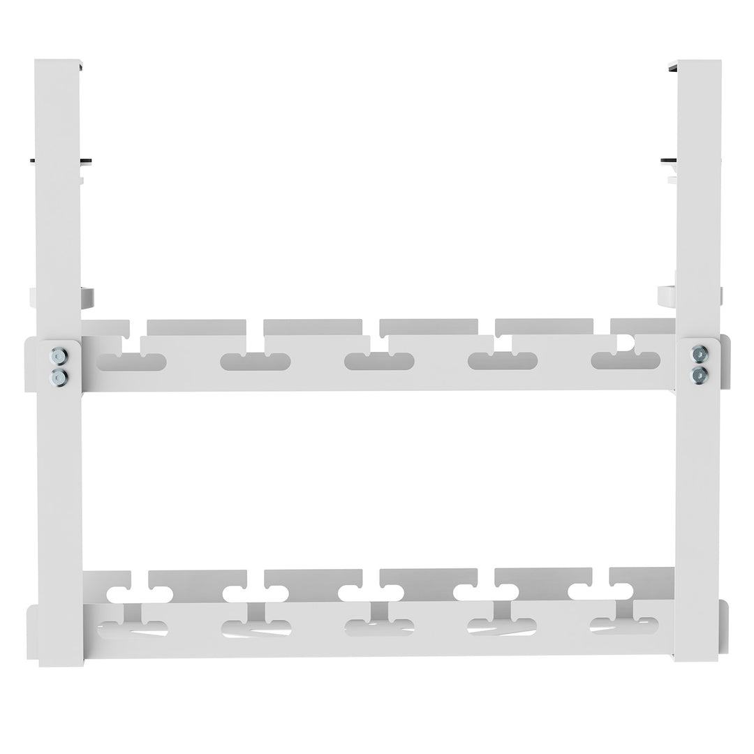 Maclean organizator de cabluri sub birou, sarcină max. 5 kg, 2 niveluri, alb, MC-104 W