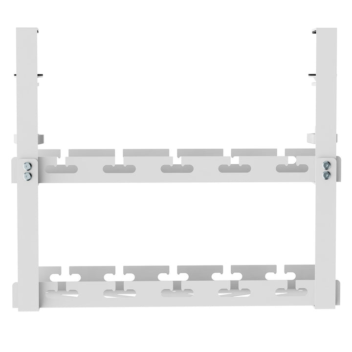 Maclean organizator de cabluri sub birou, sarcină max. 5 kg, 2 niveluri, alb, MC-104 W