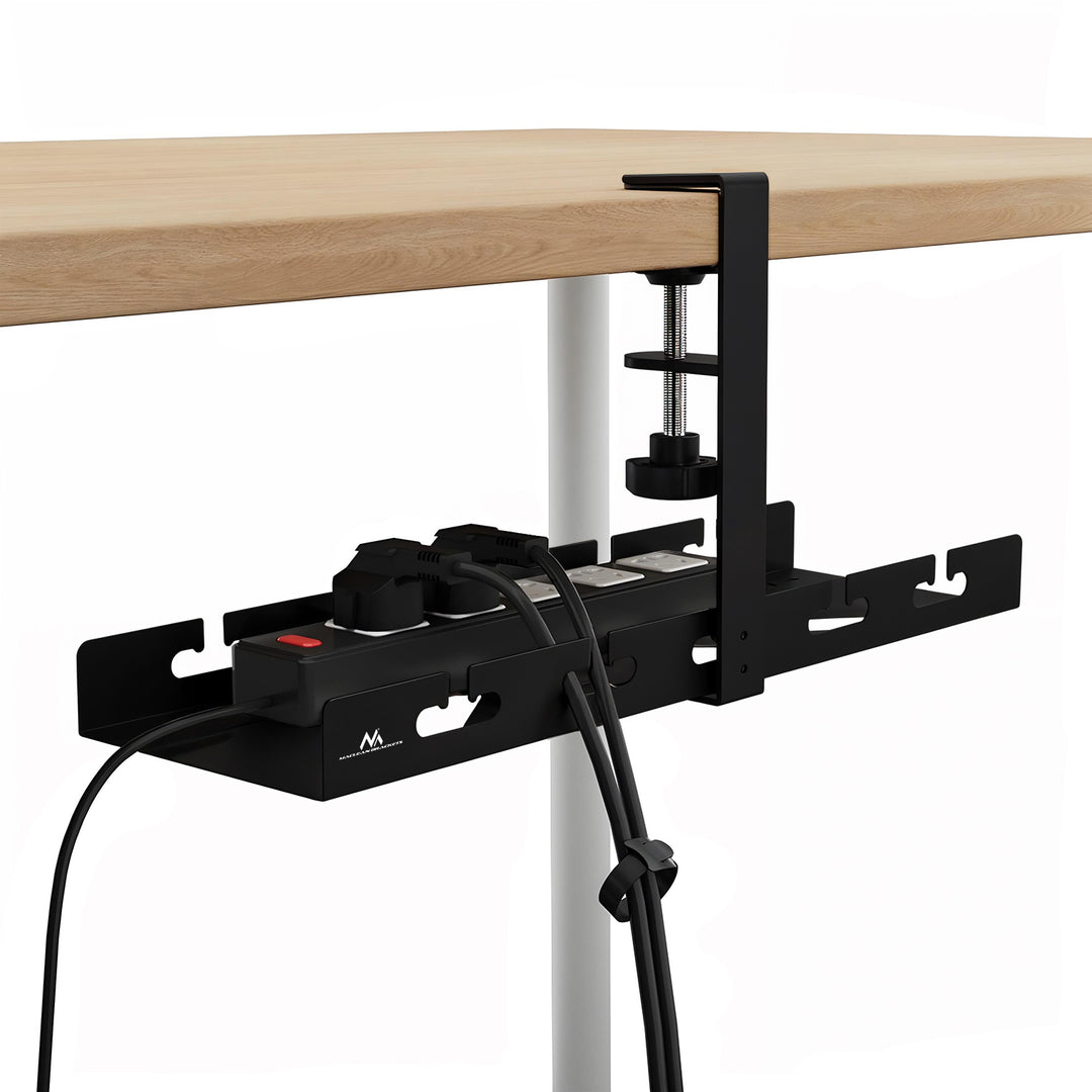 Maclean organizator de cabluri sub birou, sarcină max. 5 kg, negru, MC-105 B