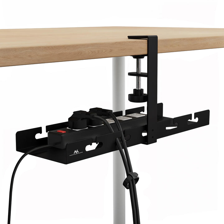 Maclean organizator de cabluri sub birou, sarcină max. 5 kg, negru, MC-105 B