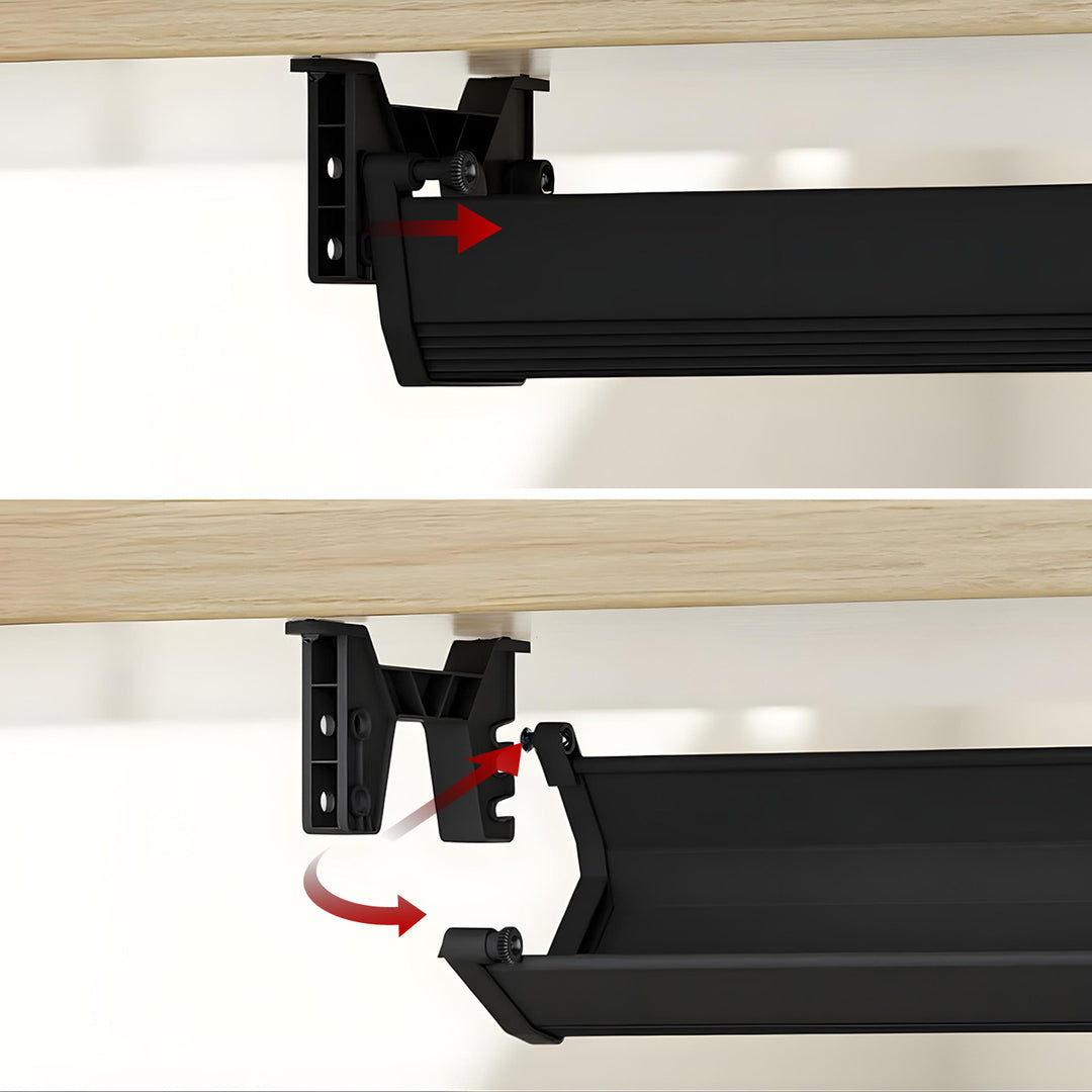 Maclean organizator de cabluri/extensiuni sub birou, încărcare max. 5 kg, negru, MC-106 B