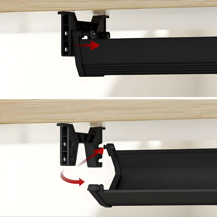 Maclean organizator de cabluri/extensiuni sub birou, încărcare max. 5 kg, negru, MC-106 B