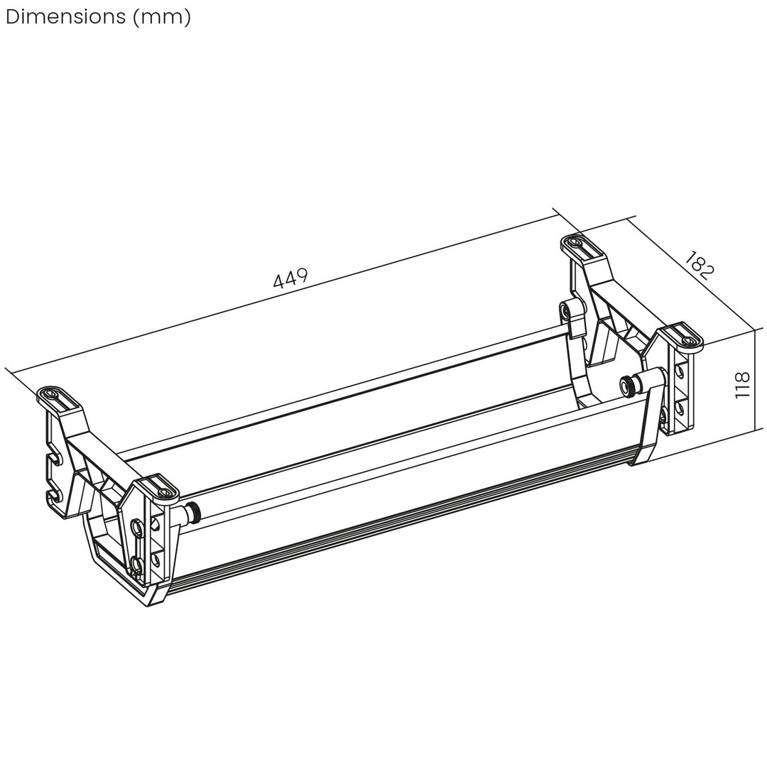 Maclean organizator de cabluri/extensiuni sub birou, încărcare max. 5 kg, alb, MC-106 W
