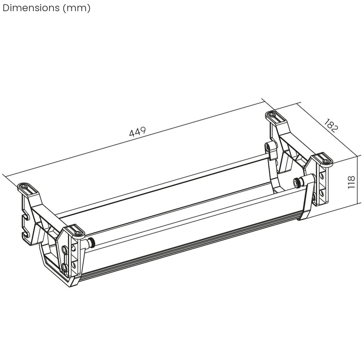 Maclean organizator de cabluri/extensiuni sub birou, încărcare max. 5 kg, alb, MC-106 W