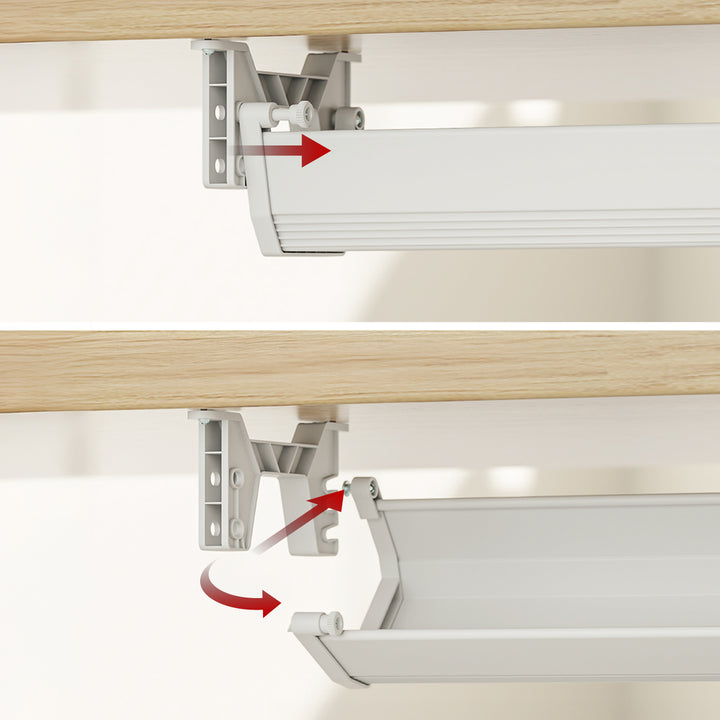 Maclean organizator de cabluri/extensiuni sub birou, încărcare max. 5 kg, alb, MC-106 W