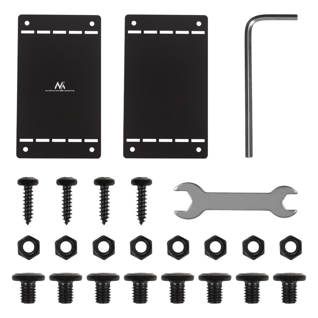 Maclean organizator compact de cabluri sub birou, sarcină max. 5 kg, negru, MC-107 B