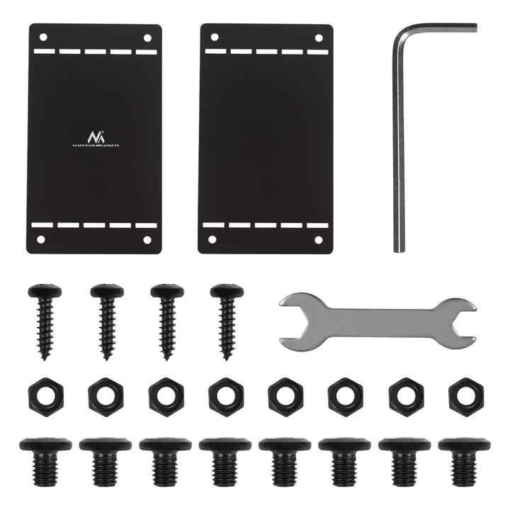 Maclean organizator compact de cabluri sub birou, sarcină max. 5 kg, negru, MC-107 B