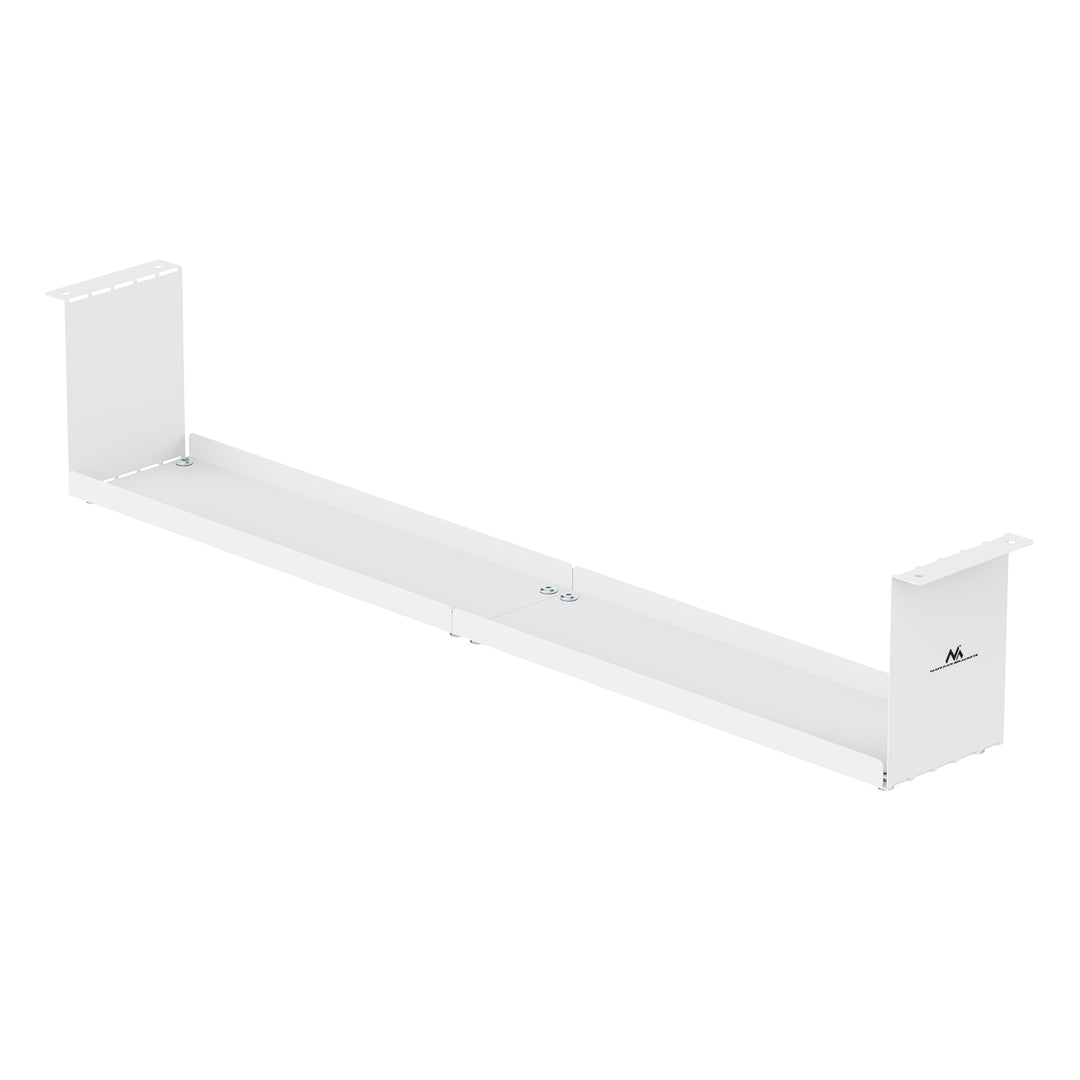 Maclean organizator compact de cabluri sub birou, sarcină max. 5 kg, alb, MC-107 W
