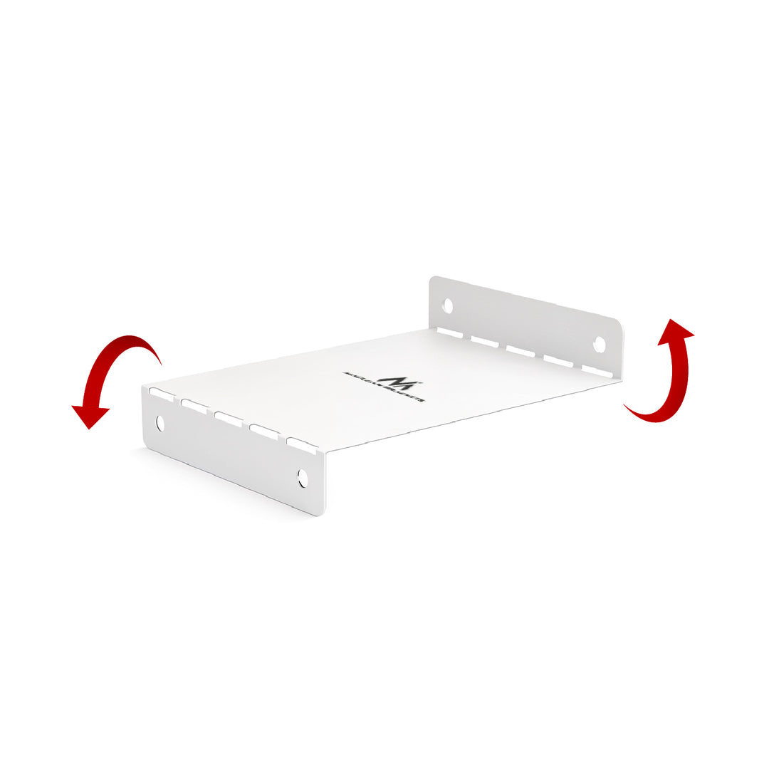 Maclean organizator compact de cabluri sub birou, sarcină max. 5 kg, alb, MC-107 W