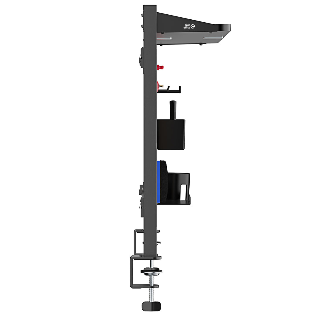 Separator de birou / organizator Ergo Office, sarcină max. 10kg, alb și tablă de plută, lățime 1250mm, negru,ER-300 B