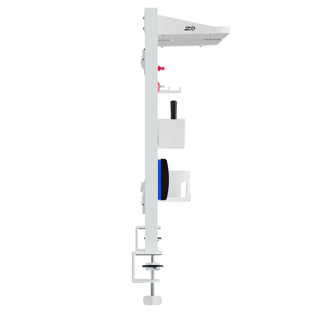 Separator de birou / organizator Ergo Office, sarcină max. 10kg, alb și tablă de plută, lățime 1250mm, alb, ER-300 W
