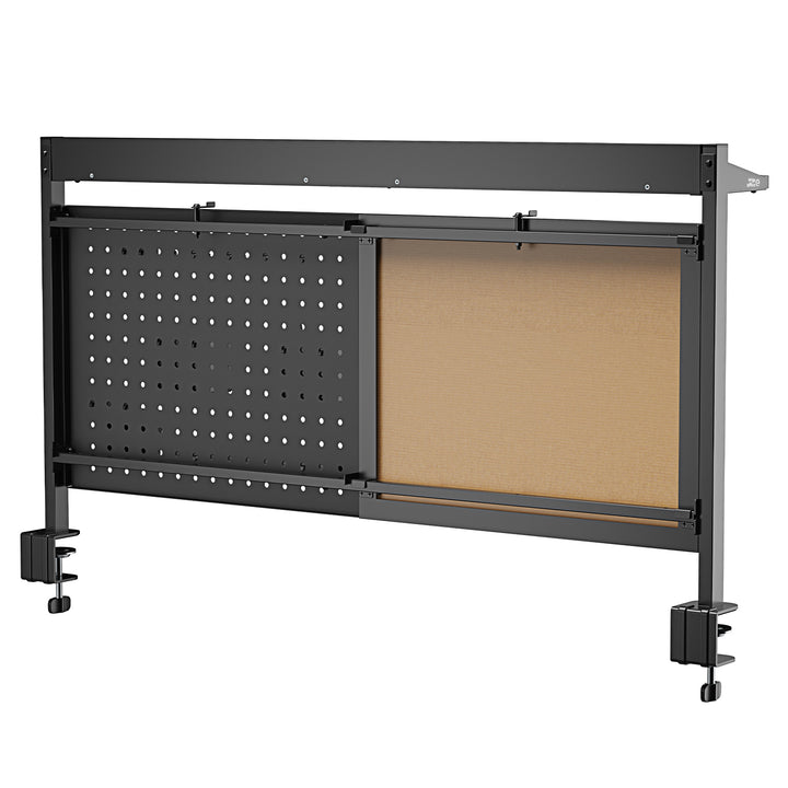 Separator de birou / organizator Ergo Office, încărcare max. 10kg, tablă albă, lățime 1116mm, negru, ER-301 B