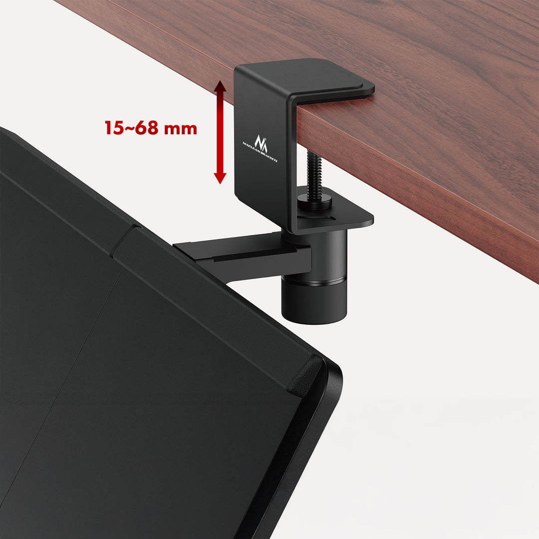 Suport pentru tastatură Maclean undesk, sarcină max. 5 kg, reglabil orizontal și vertical, negru, MC-108 B