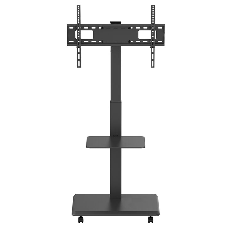 Suport TV / cărucior Ergo-Office, sarcină max. 50kg / 5kg raft, max. VESA 600x400, bandă de alimentare încorporată, negru, ER-304 B