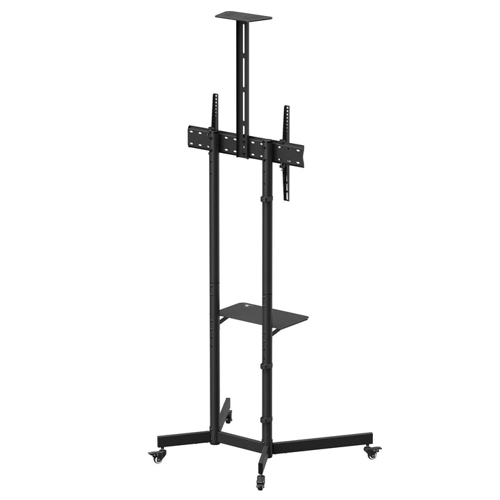 Maclean TV stand / cărucior, raft cameră, pe roți, 37-70", încărcare max. 45kg/5kg raft, max. VESA 600x400, MC-113 B