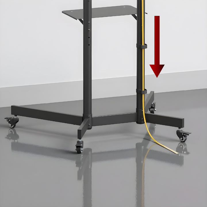Maclean TV stand / cărucior, raft cameră, pe roți, 37-70", încărcare max. 45kg/5kg raft, max. VESA 600x400, MC-113 B