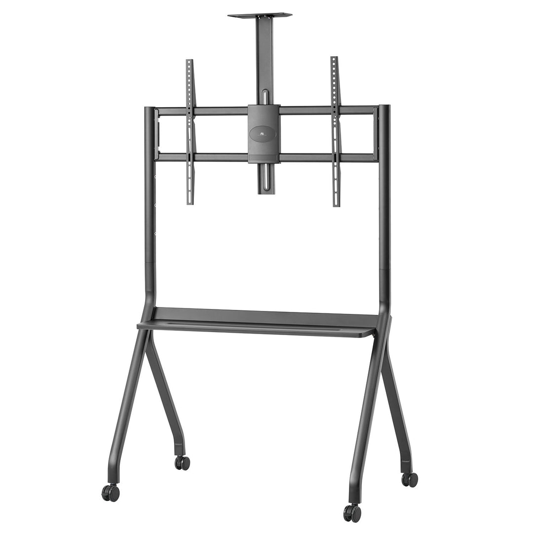 Maclean TV stand / cărucior, raft cameră, pe roți, 55-100", încărcare max. 120kg/10kg raft, max. VESA 900x600, negru, MC-114 B