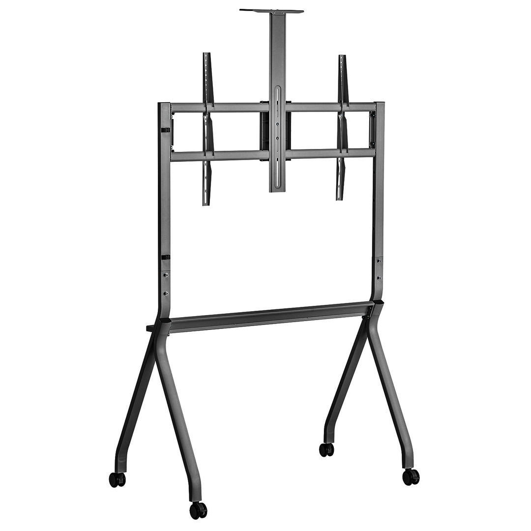 Maclean TV stand / cărucior, raft cameră, pe roți, 55-100", încărcare max. 120kg/10kg raft, max. VESA 900x600, negru, MC-114 B