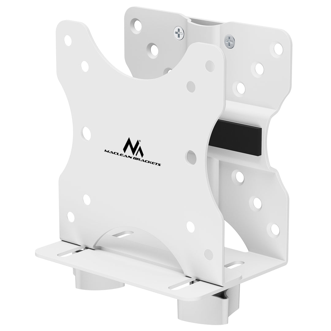 Maclean mini suport pentru calculator, interval 17-70mm, compatibil VESA, sarcina max. 5kg, alb, MC-115 W