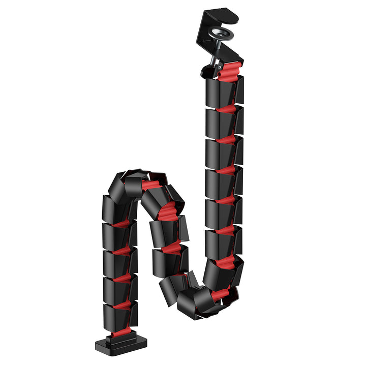Organizator de cabluri de birou Nano RS / grilaj pentru cabluri, 1345mm, negru și roșu, RS125