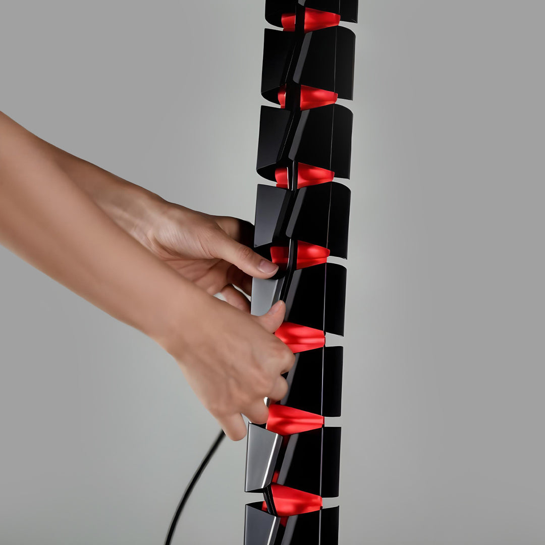 Organizator de cabluri de birou Nano RS / grilaj pentru cabluri, 1345mm, negru și roșu, RS125