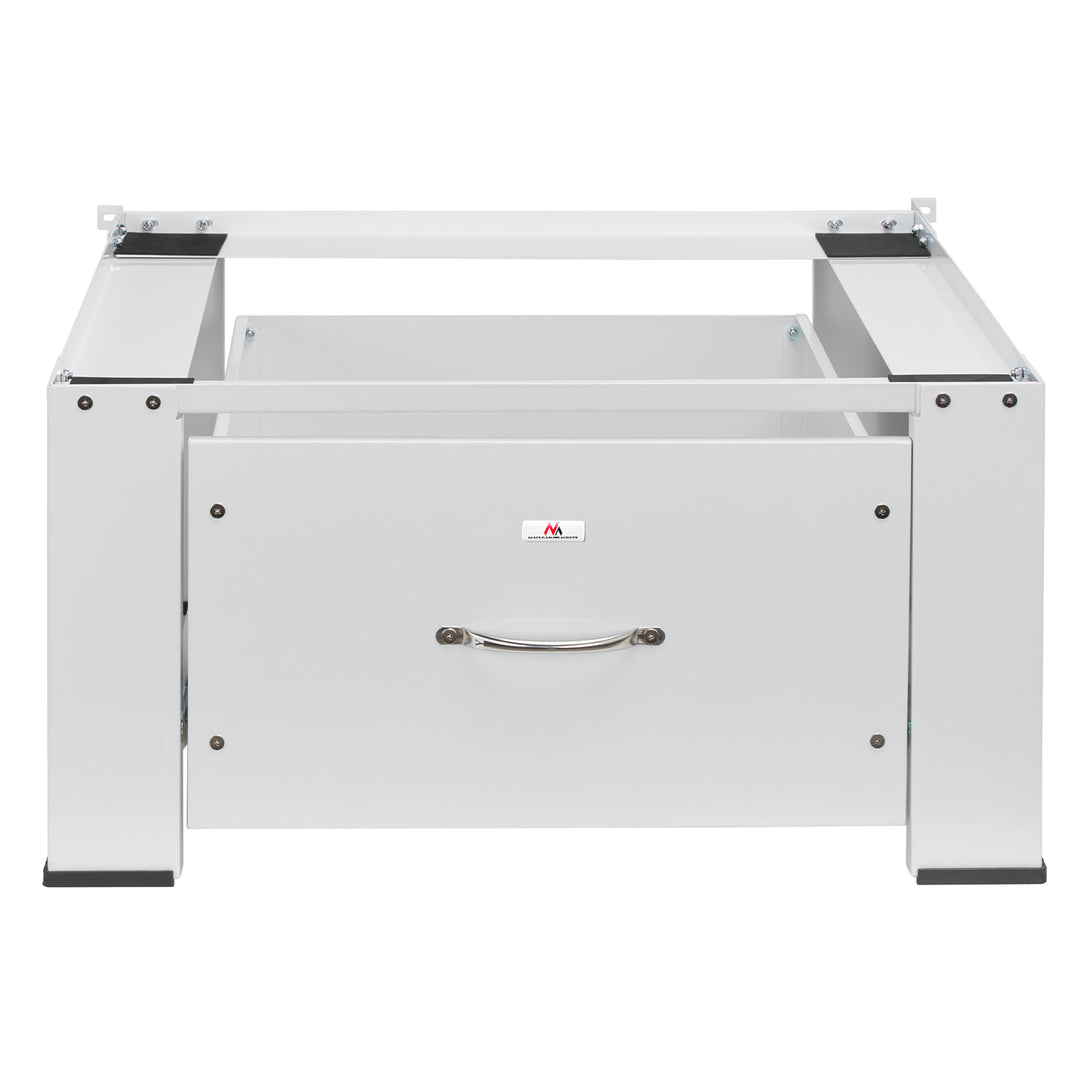 Baza pentru masina de spalat / uscator cu sertar Maclean, sarcina max. 150kg, alb, MC-117 W