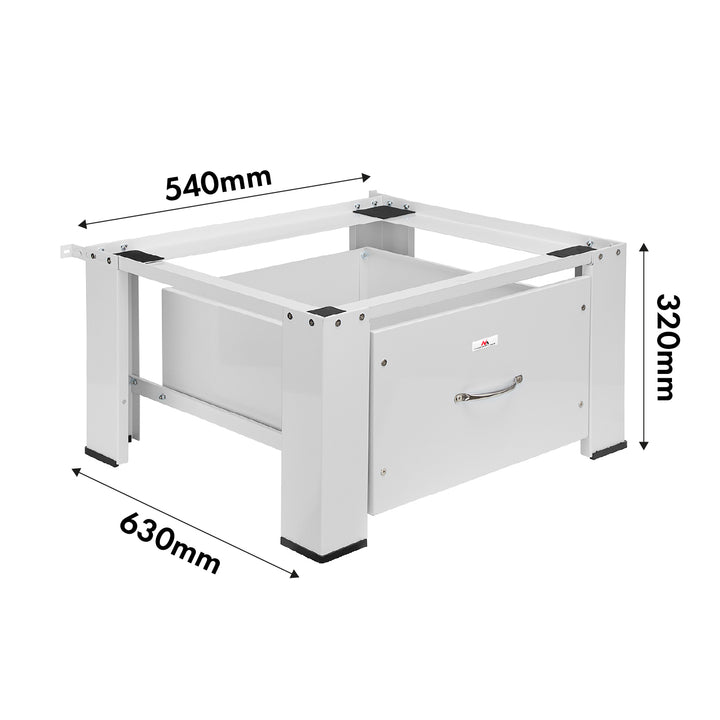 Baza pentru masina de spalat / uscator cu sertar Maclean, sarcina max. 150kg, alb, MC-117 W