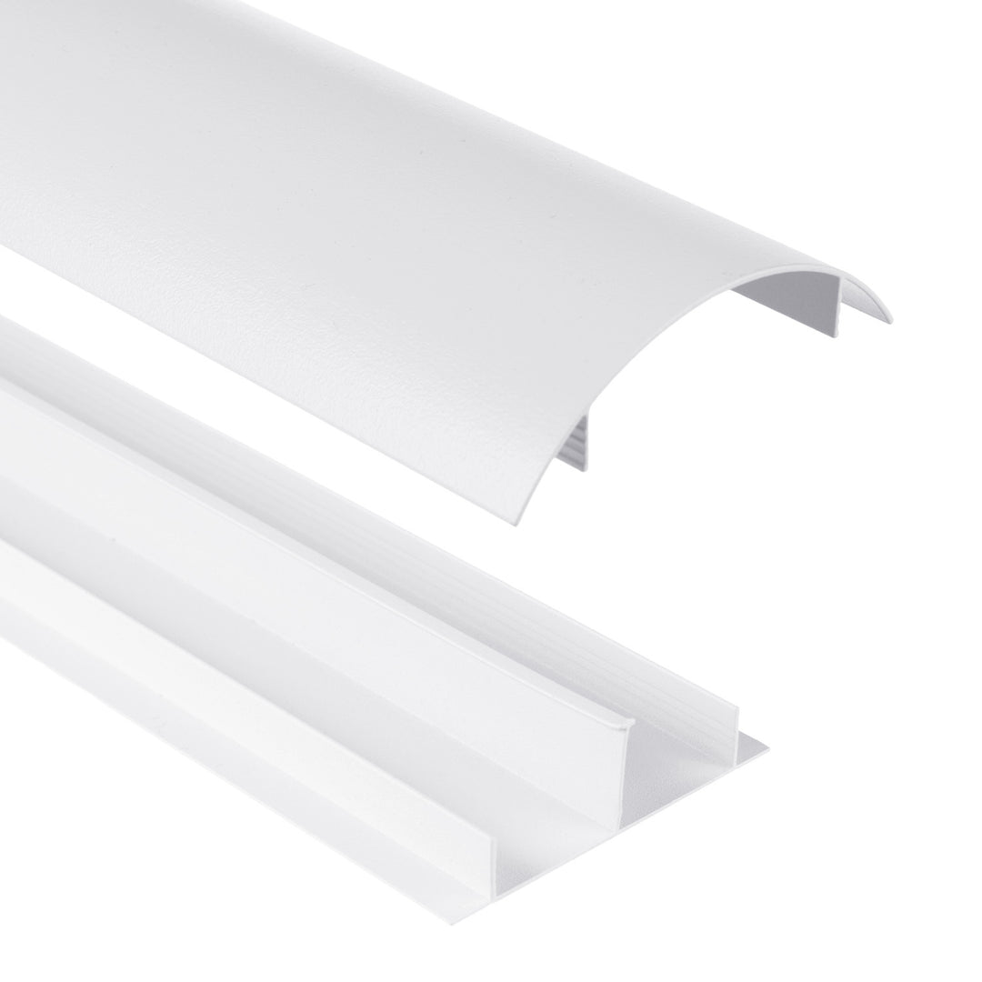 Bandă de acoperire a cablurilor Maclean din aluminiu, 62x20x750mm, alb, MC-814 W