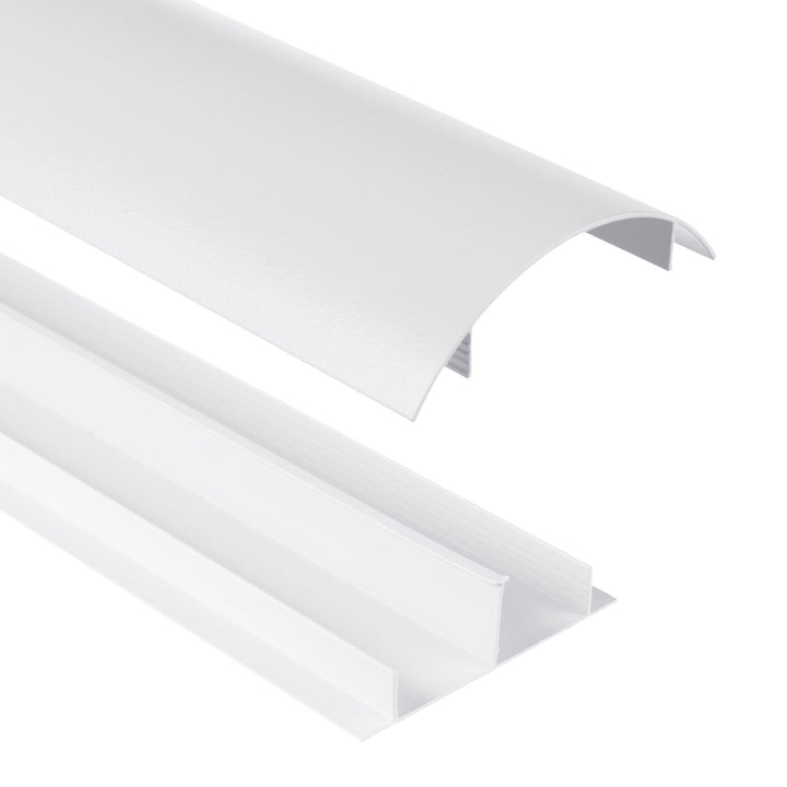 Bandă de acoperire a cablurilor Maclean din aluminiu, 62x20x750mm, alb, MC-814 W