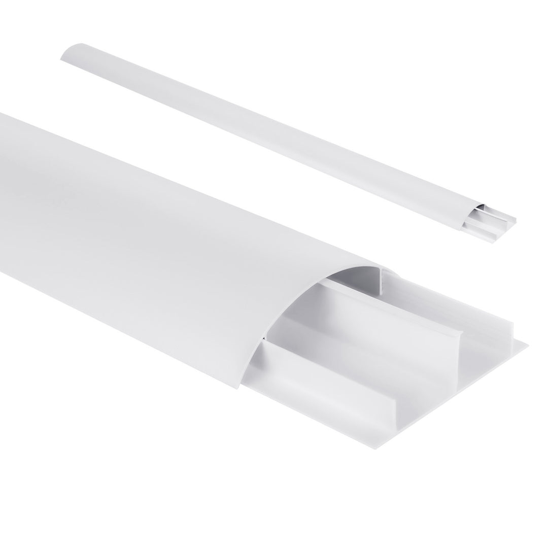 Bandă de acoperire a cablurilor Maclean din aluminiu, 62x20x750mm, alb, MC-814 W
