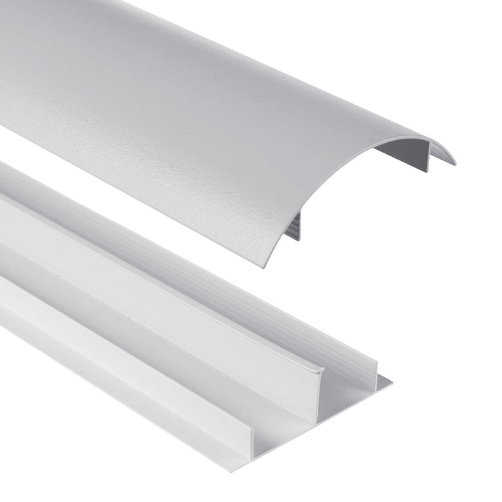 Bandă de acoperire a cablurilor Maclean din aluminiu, 62x20x750mm, argintiu, MC-814 S