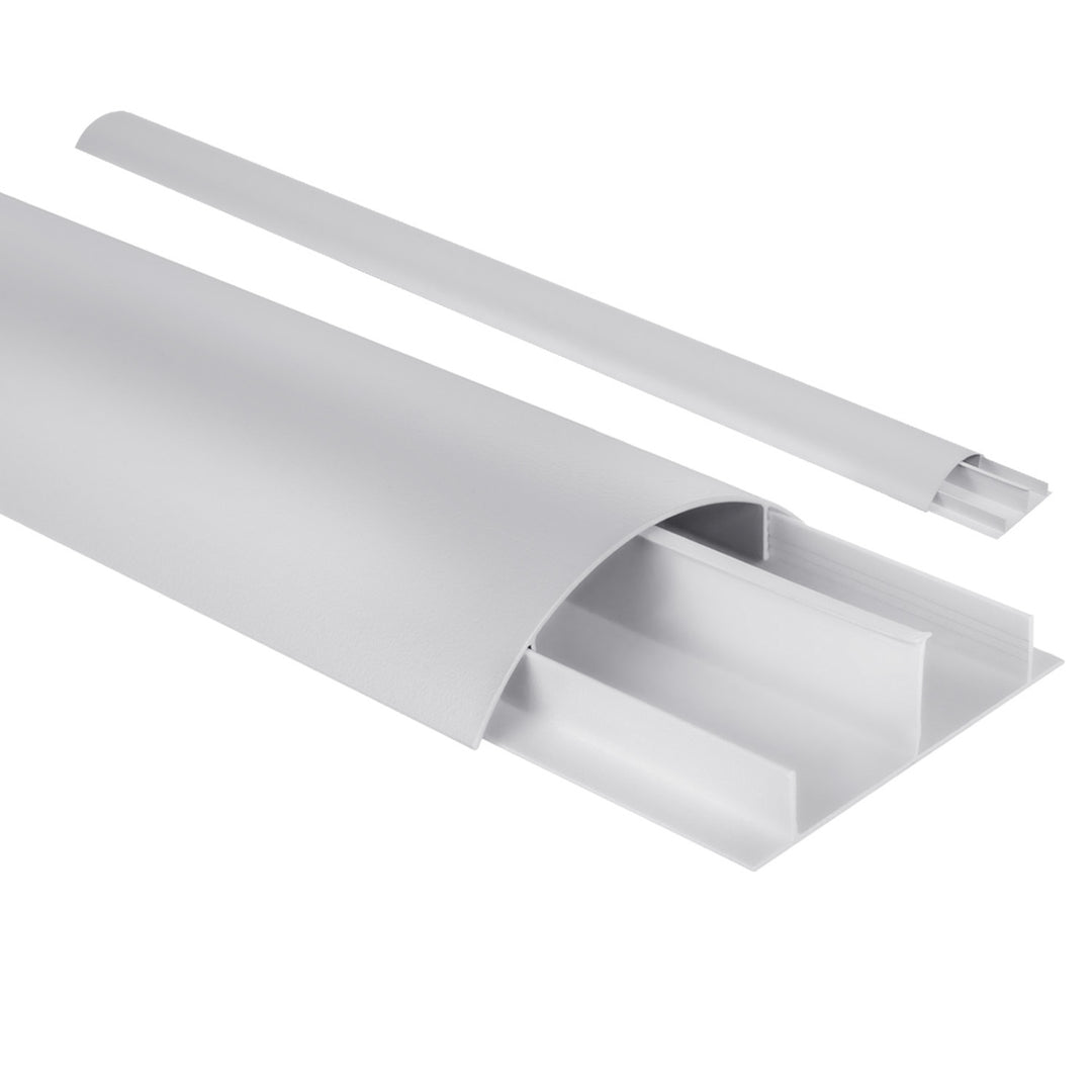Bandă de acoperire a cablurilor Maclean din aluminiu, 62x20x750mm, argintiu, MC-814 S