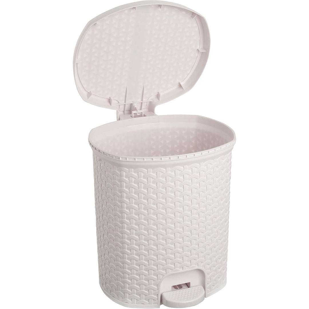 Coș de gunoi Keeeper, cu pedală, 27,5 cm x 29 cm x 32,5 cm 11 L, alb, Tjark