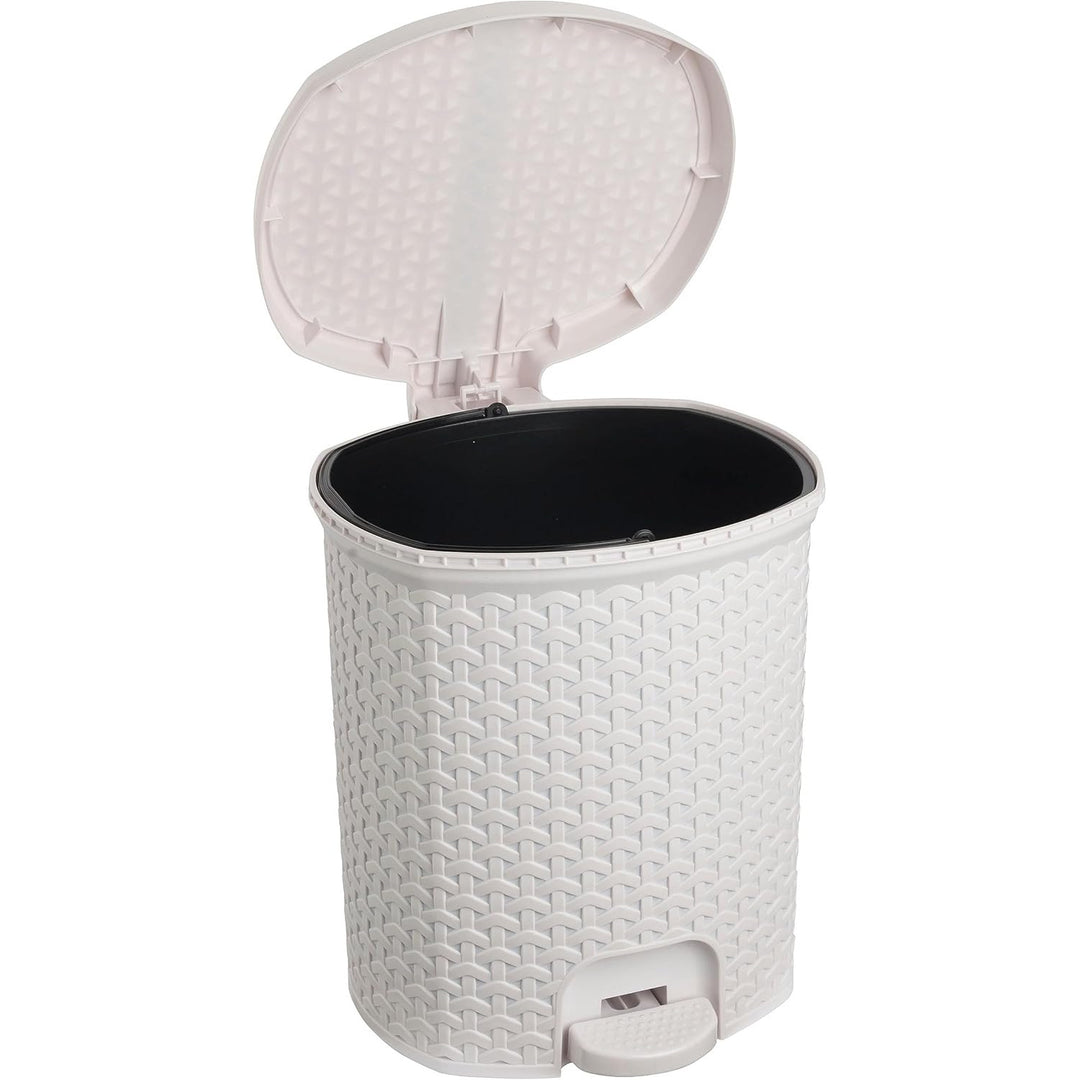 Coș de gunoi Keeeper, cu pedală, 27,5 cm x 29 cm x 32,5 cm 11 L, alb, Tjark