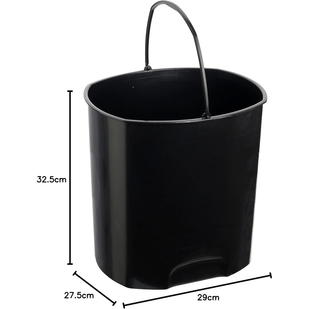 Coș de gunoi Keeeper, cu pedală, 27,5 cm x 29 cm x 32,5 cm 11 L, alb, Tjark