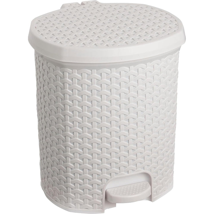 Coș de gunoi Keeeper, cu pedală, 27,5 cm x 29 cm x 32,5 cm 11 L, alb, Tjark