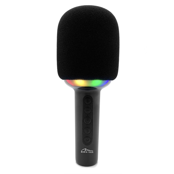 Microfon cu difuzor incorporat Media Tech, Bluetooth 5.0, Karaoke Idol BT MT399, negru