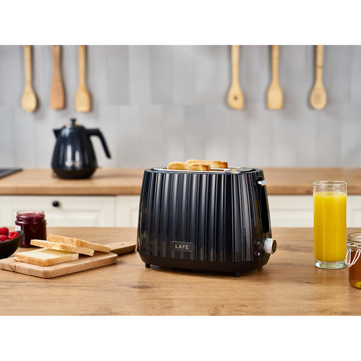 Toaster Lafe. 1080 W, 2 felii, negru, control prăjire în 7 trepte, 1080W