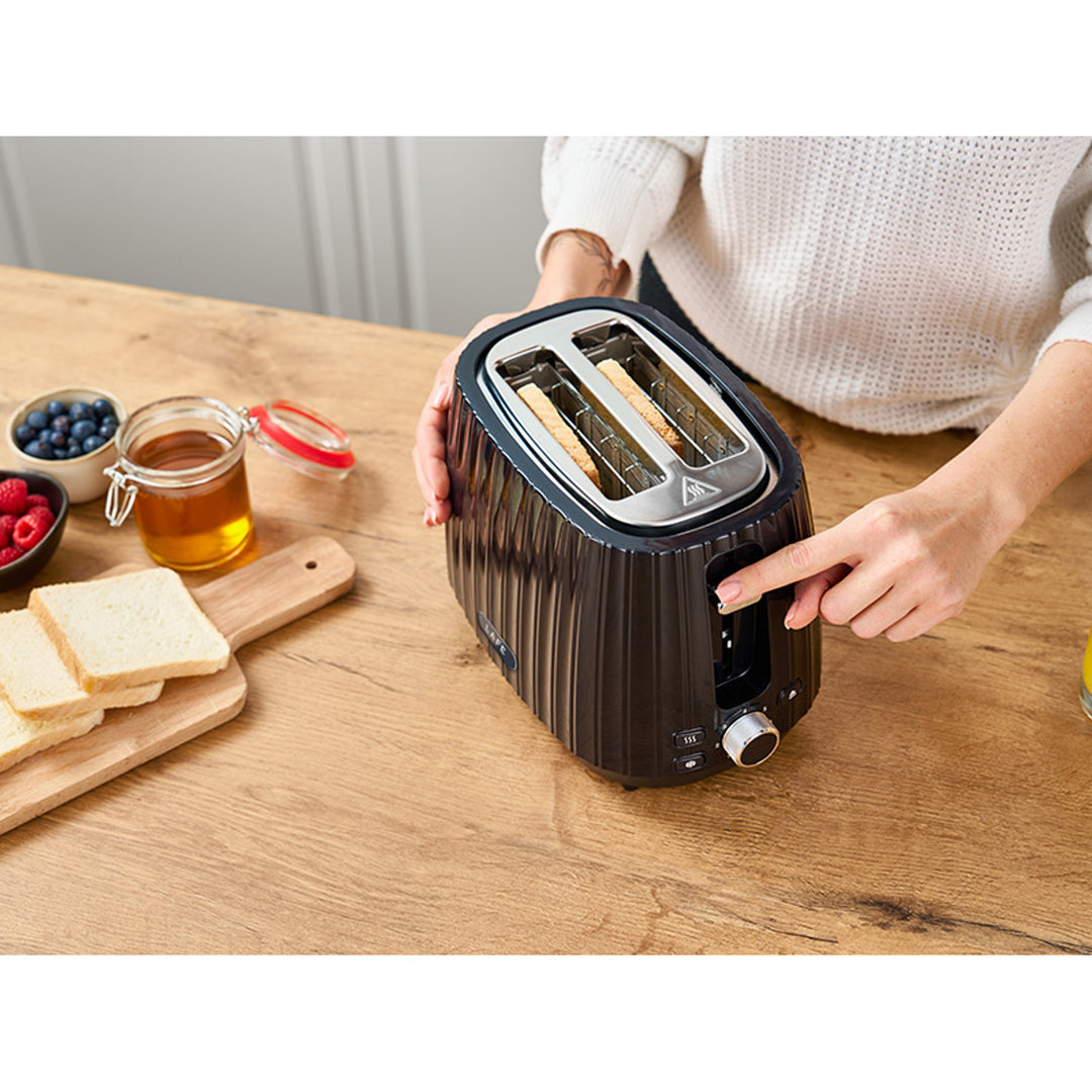 Toaster Lafe. 1080 W, 2 felii, negru, control prăjire în 7 trepte, 1080W