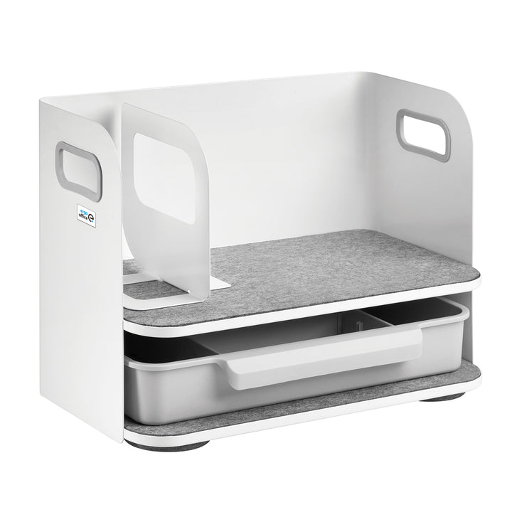 Organizator de birou cu sertar Ergo Office, alb, max. 10kg, ER-440 + Organizator de birou pentru ustensile ER-442