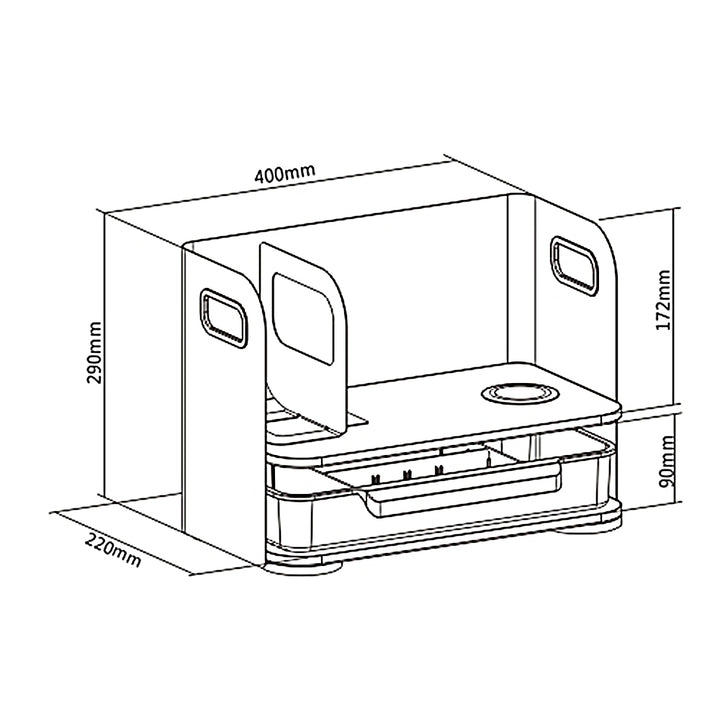 Set 2 organizatoare de birou Ergo Office ER441 si ER442, alb