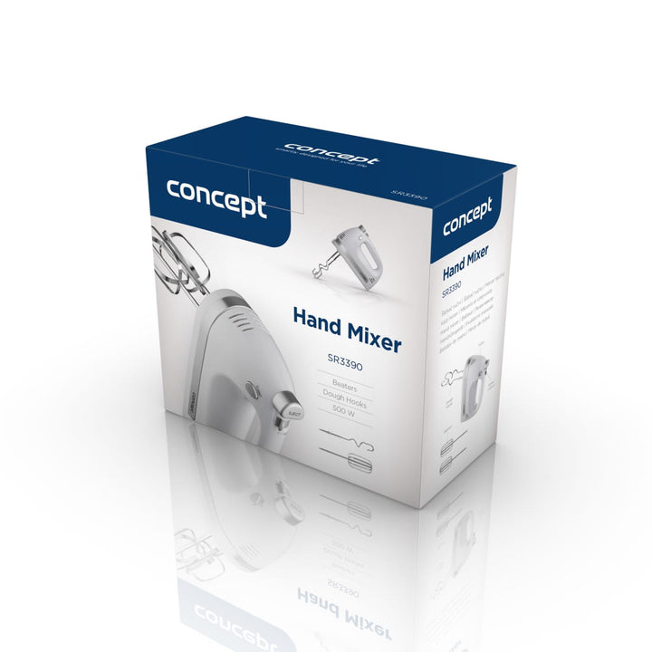 Mixer manual Concept, 5 viteze, funcție Turbo, 500 W, alb, SR3390