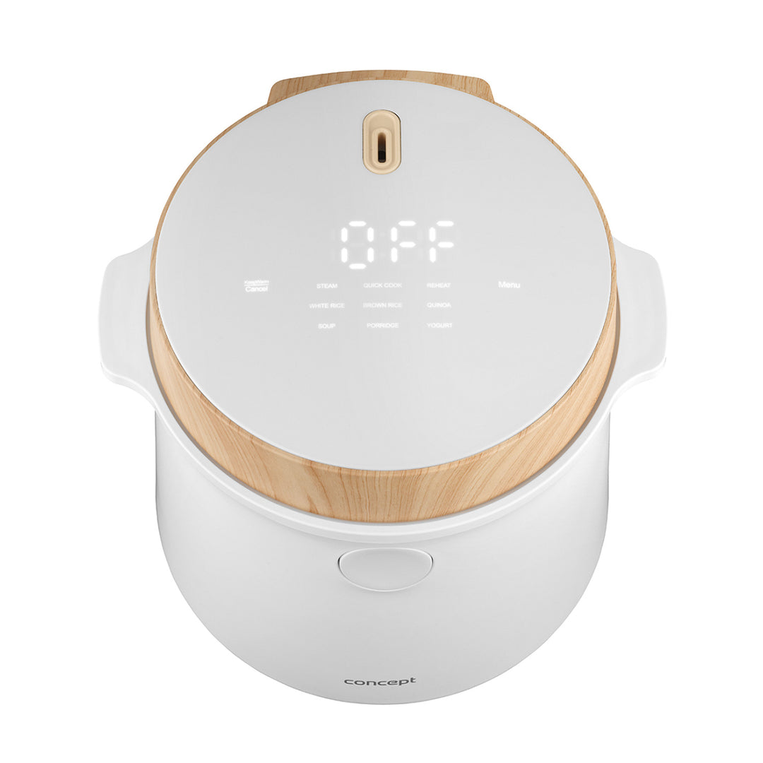 Fierbător de orez Concept, 9 programe, afișaj LED, 1,5 l, alb, RE3030