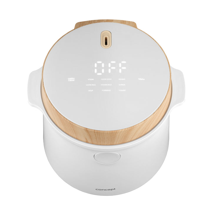 Fierbător de orez Concept, 9 programe, afișaj LED, 1,5 l, alb, RE3030