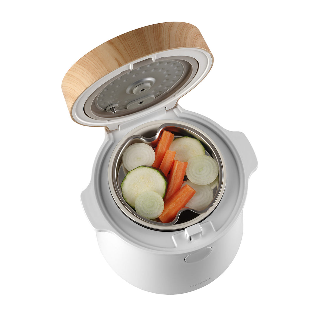 Fierbător de orez Concept, 9 programe, afișaj LED, 1,5 l, alb, RE3030