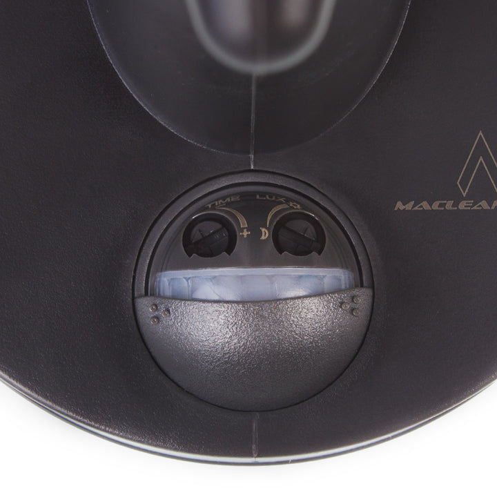 Lampă de perete 1xE27 cu senzor Maclean, senzor infraroșu, sarcină max. 60W, IP65, negru, MCE518 B + bec cu filament LED E27, 11W 230V Maclean Energy MCE280 WW alb cald 3000K 1500lm retro edison decorativ A60