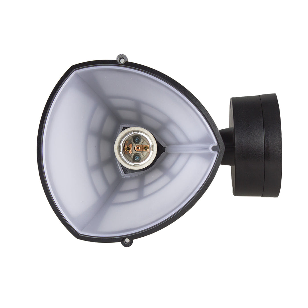 Lampă de perete 1xE27 cu senzor Maclean, senzor infraroșu, sarcină max. 60W, IP65, negru, MCE518 B + bec cu filament LED E27, 11W 230V Maclean Energy MCE280 WW alb cald 3000K 1500lm retro edison decorativ A60