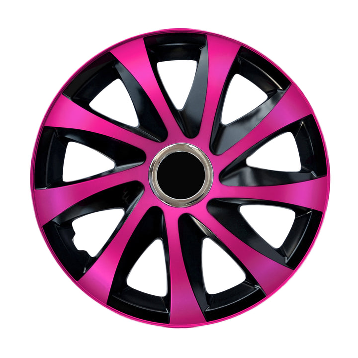 Capac de butuc universal 15'' NRM Drift Extra roz/negru 1 buc